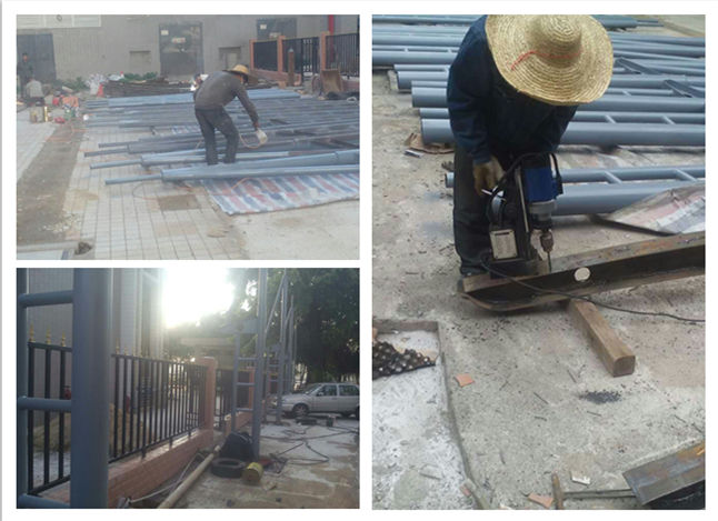 韶關(guān)質(zhì)監(jiān)局異形鋼平弧膜結(jié)構(gòu)停車棚鋼結(jié)構(gòu)現(xiàn)場(chǎng)施工圖