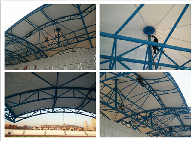 遼寧財(cái)貿(mào)學(xué)院體育看臺(tái)膜結(jié)構(gòu)現(xiàn)場(chǎng)施工圖